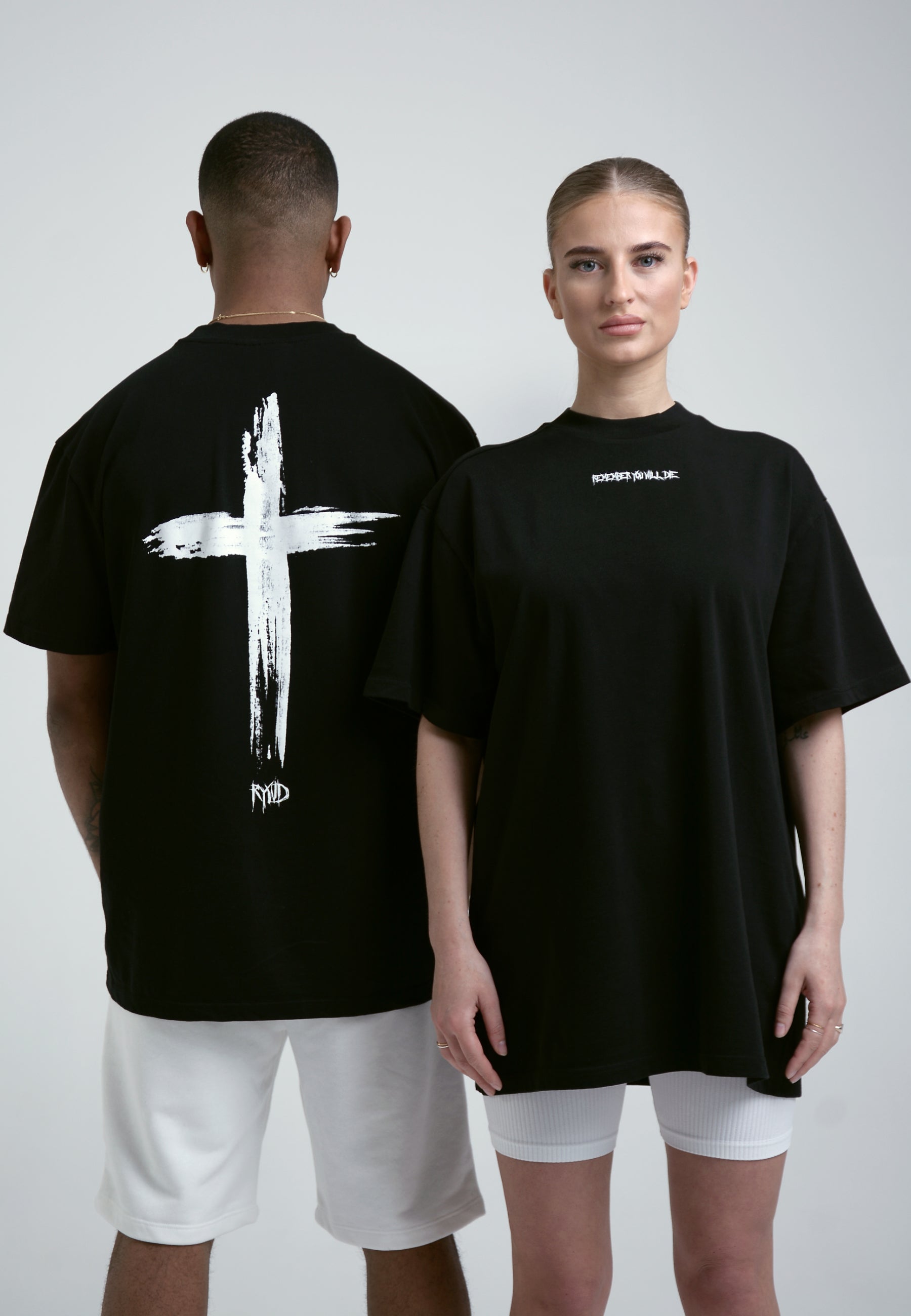 RYWD Cross T-Shirt schwarz 3 unisex oversize streetwear