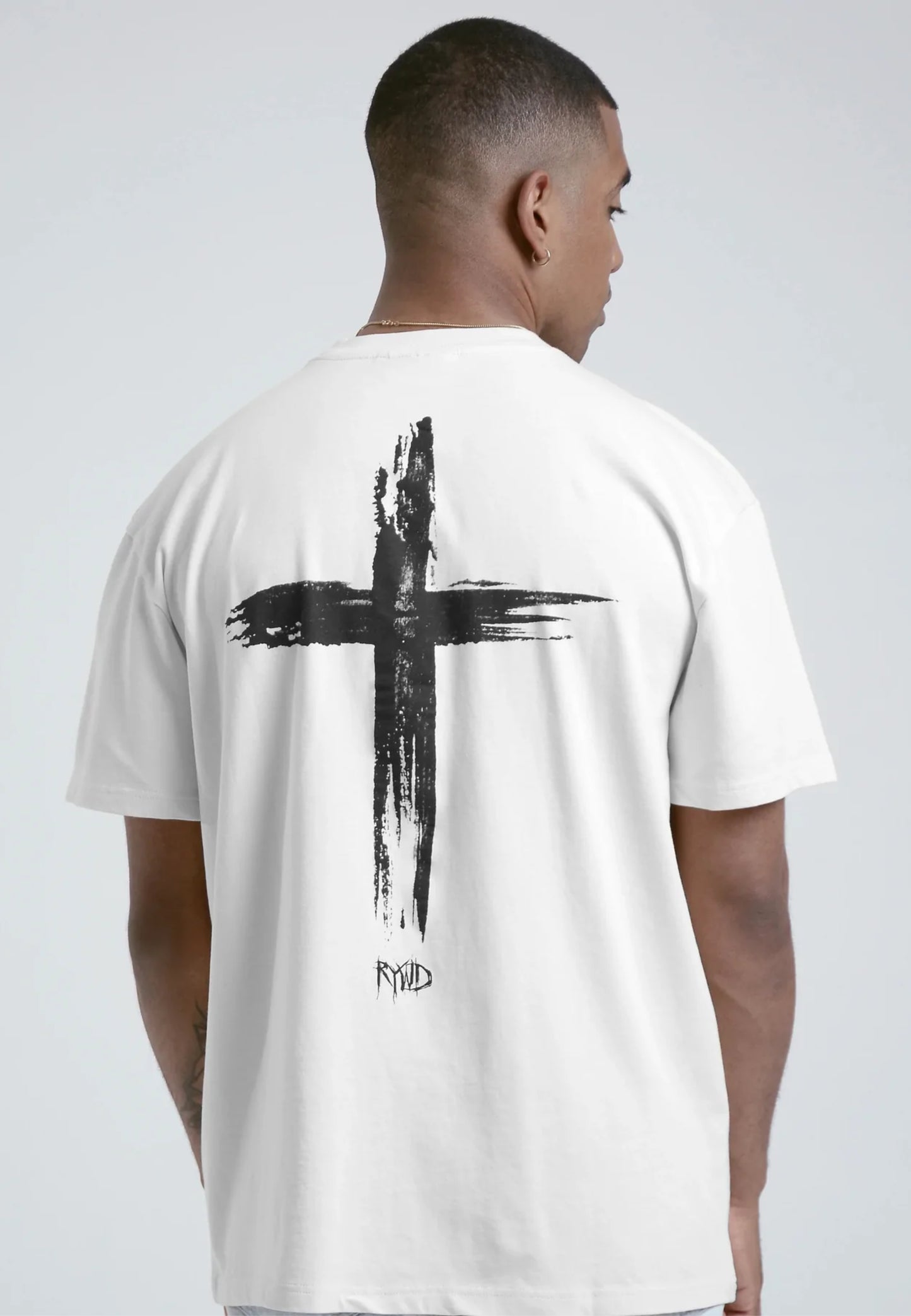 Cross T-Shirt weiss 3 unisex oversize streetwear