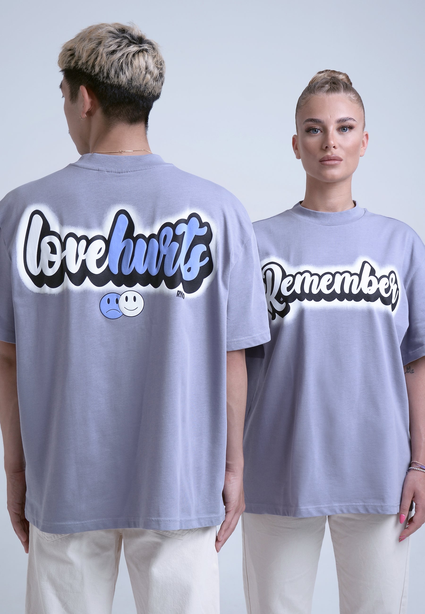 RYWD Love Hurts T-Shirt lila 1 unisex oversize streetwear