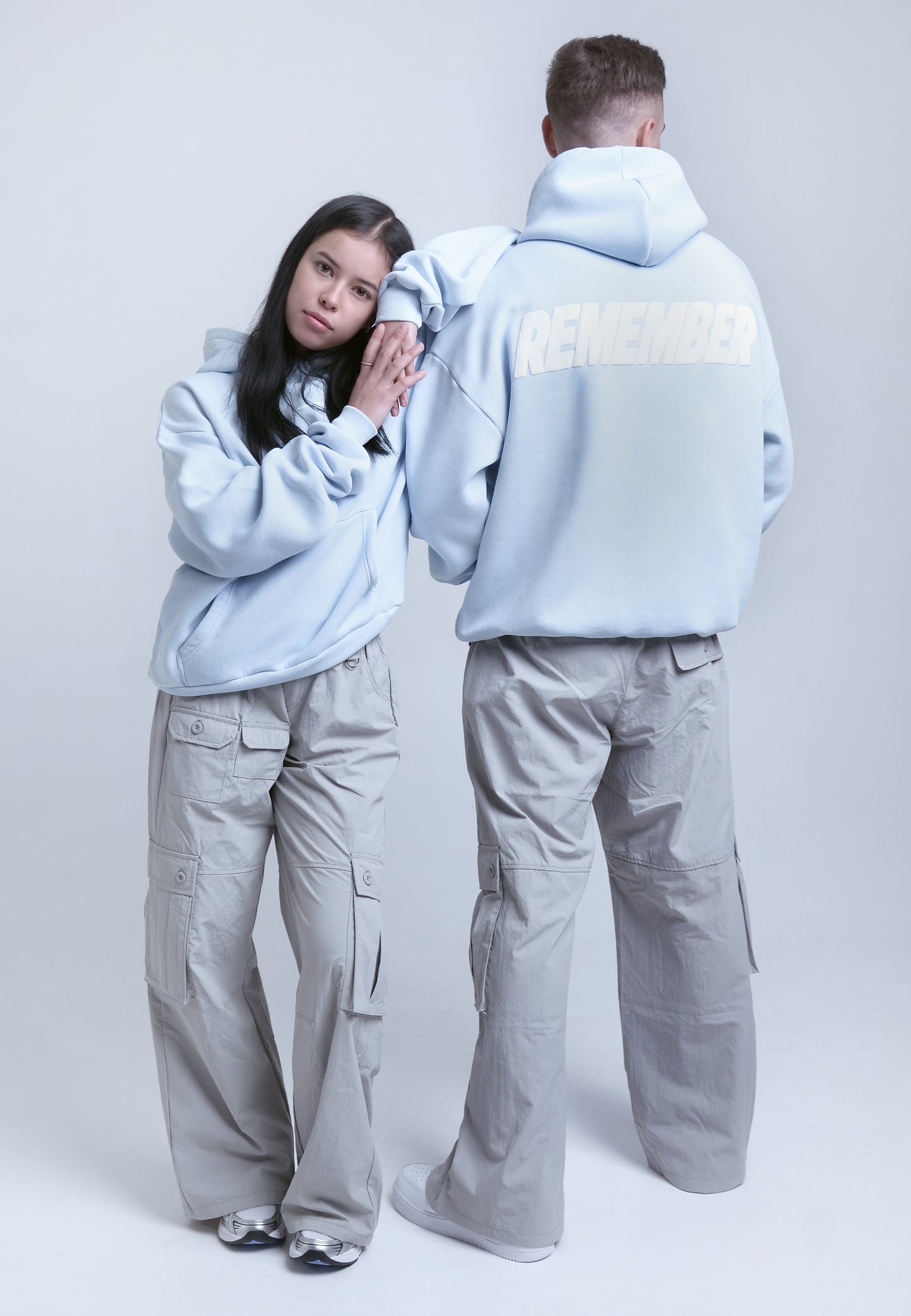 RYWD Remember Hoodie hellblau 1 unisex oversize streetwear