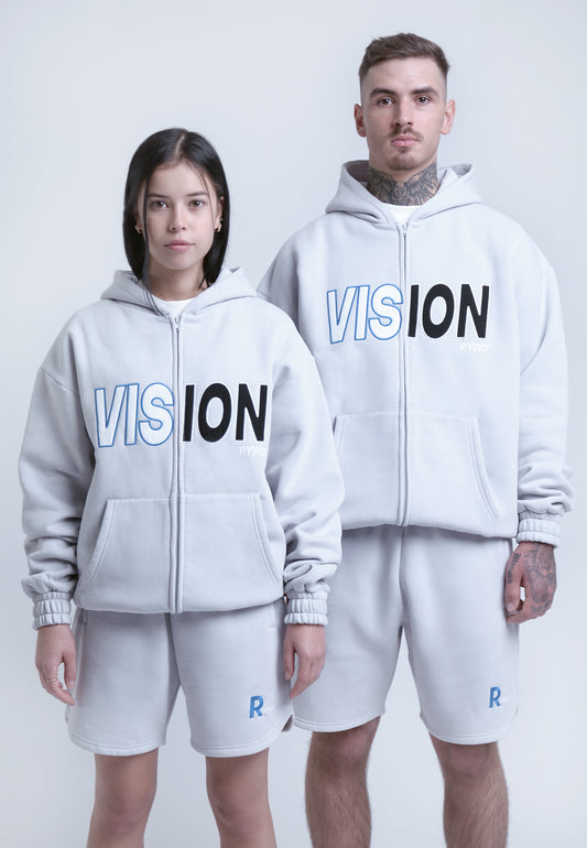 RYWD Vision Zip-Sweat grey 1 unisex oversize streetwear