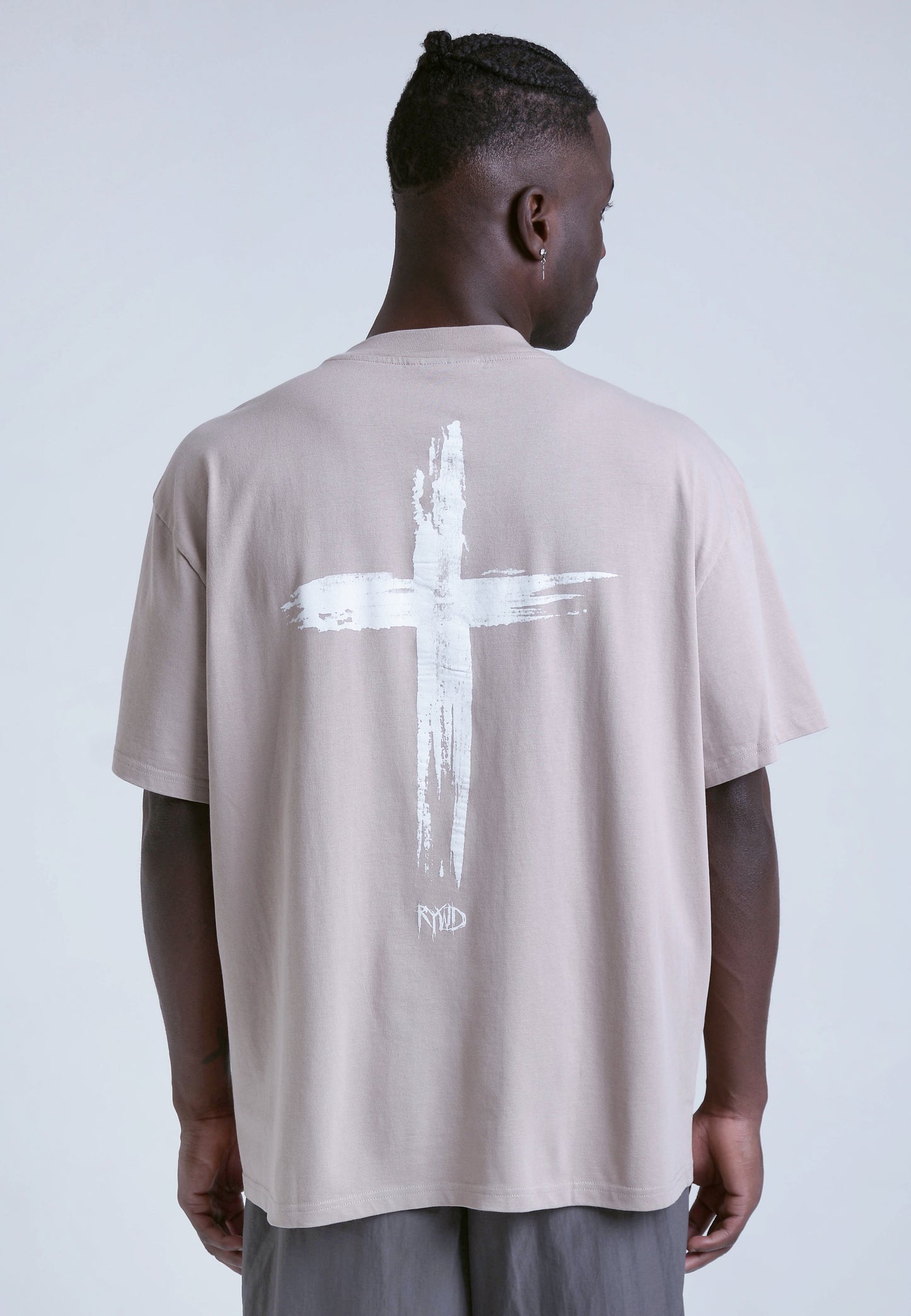 RYWD Cross T-Shirt beige 2 unisex oversize streetwear