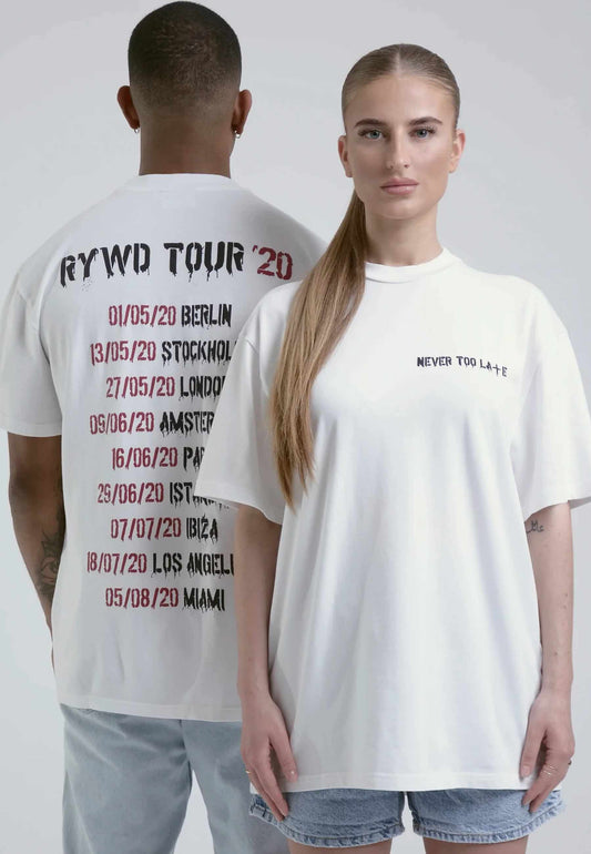 Tour T-Shirt weiss 1 unisex oversize streetwear