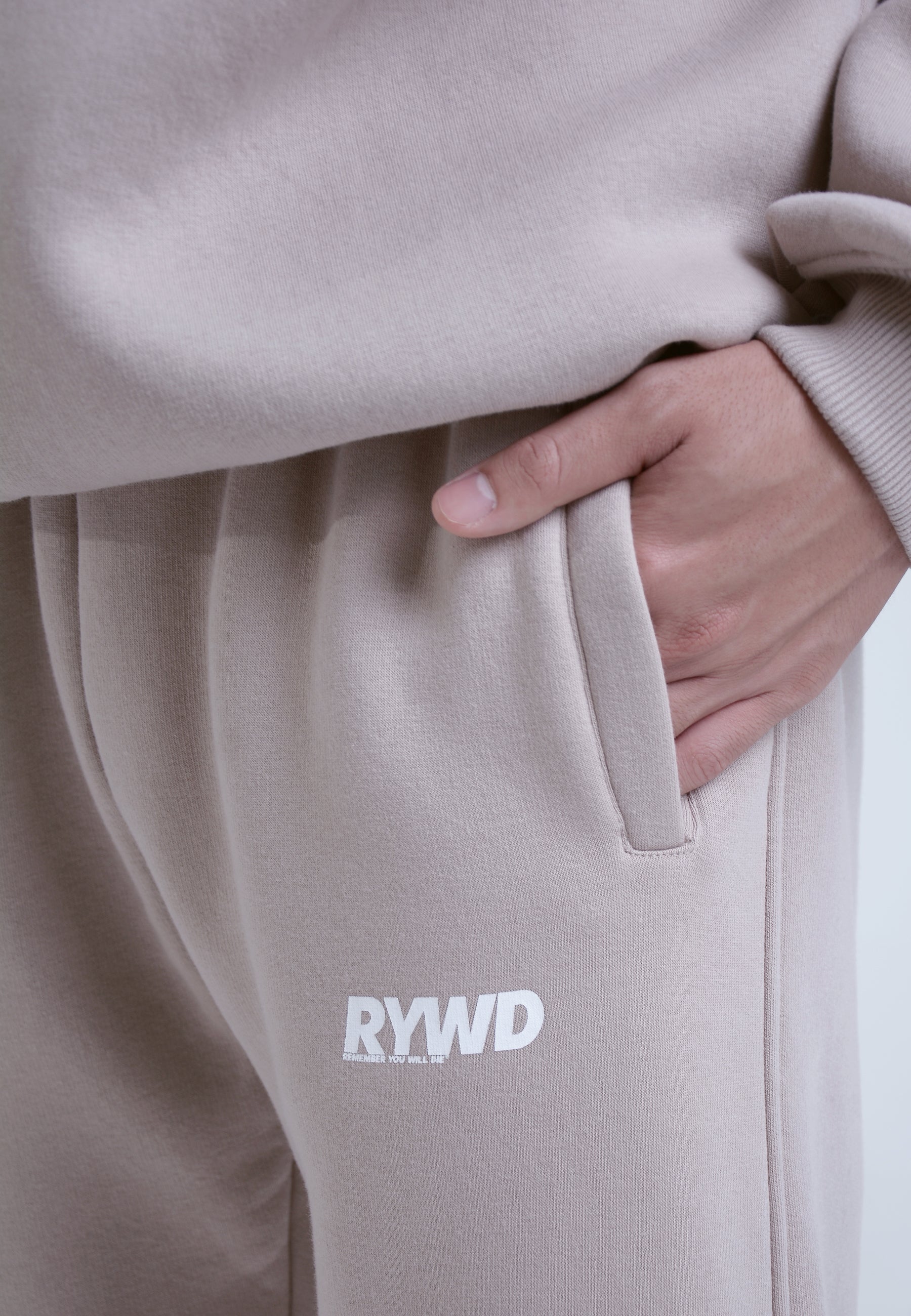 RYWD Dune Logo Sweatpants beige 2 unisex oversize streetwear