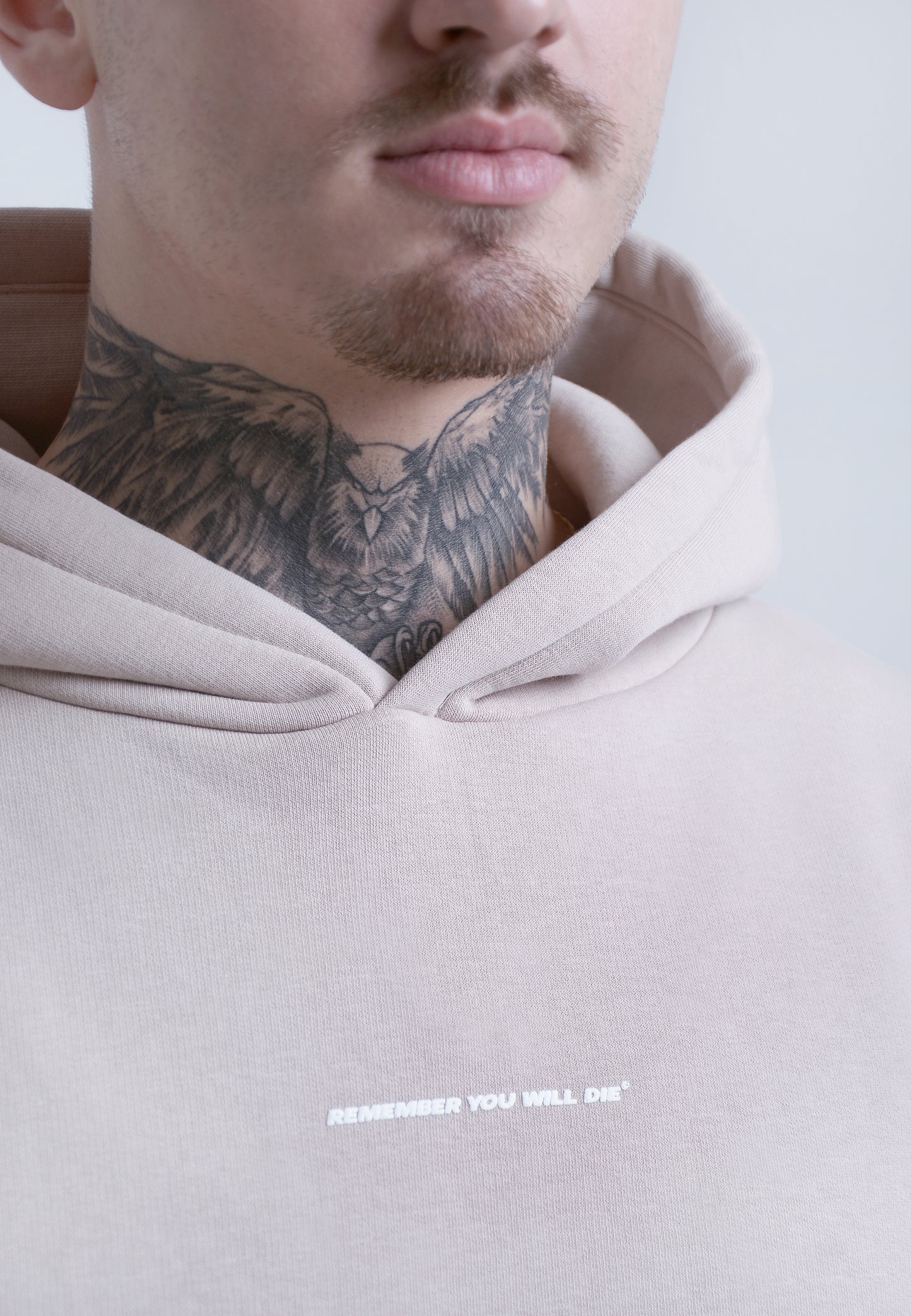 Remember Hoodie beige 2 unisex oversize streetwear