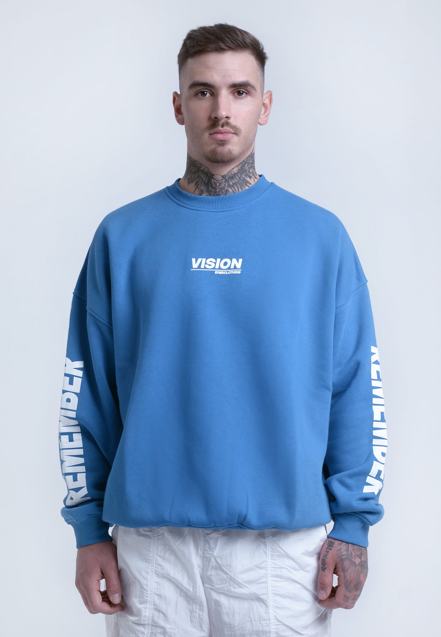 RYWD Sleeve Sweatshirt royal blue 3 unisex oversize streetwear