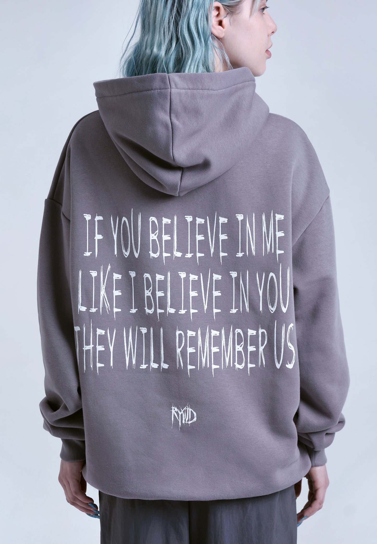 RYWD Remember Us Hoodie taupe 3 unisex oversize streetwear