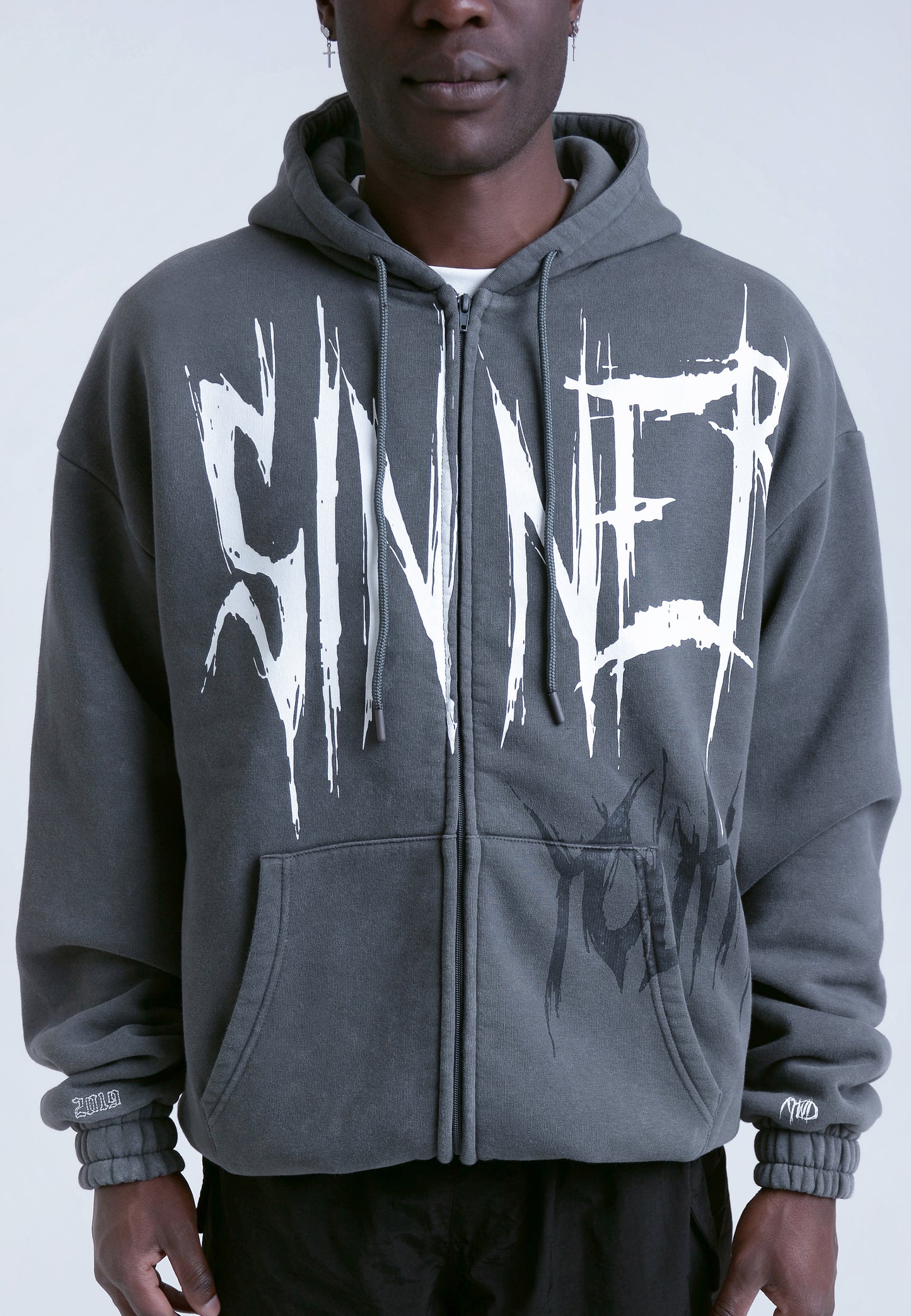 RYWD Sinner Zip-Hoodie grau 4 unisex oversize streetwear